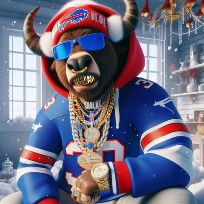 Bills, Buffalo, Buffalo Bill, Mascot, Canvas, NFL, King, King Canvas, Sport, Wall art