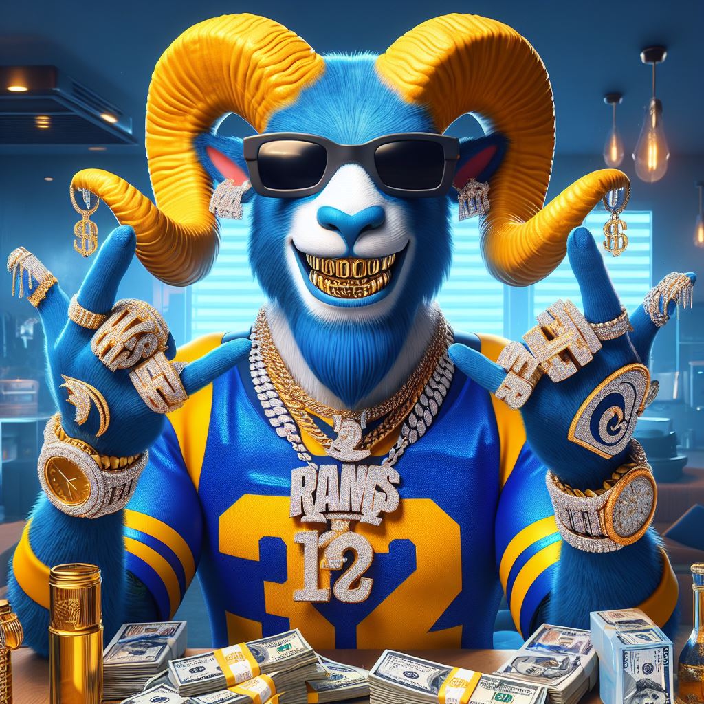 Rams, LA Rams, Mascot, Canvas, NFL, King, King Canvas, Sport, Wall art